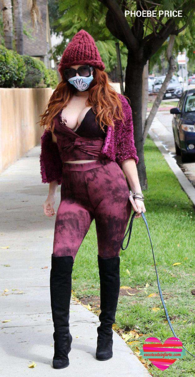 Phoebe Price ¡Absurdo Máximo! 5 Phoebe Price pase a su perro con una teta fuera